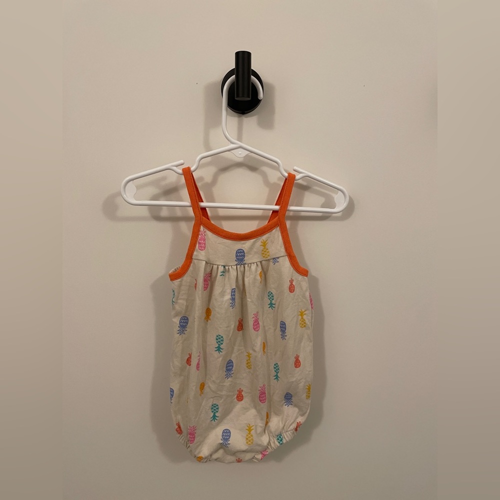 Cat and Jack 6-9 month onesie with colorful pineapples